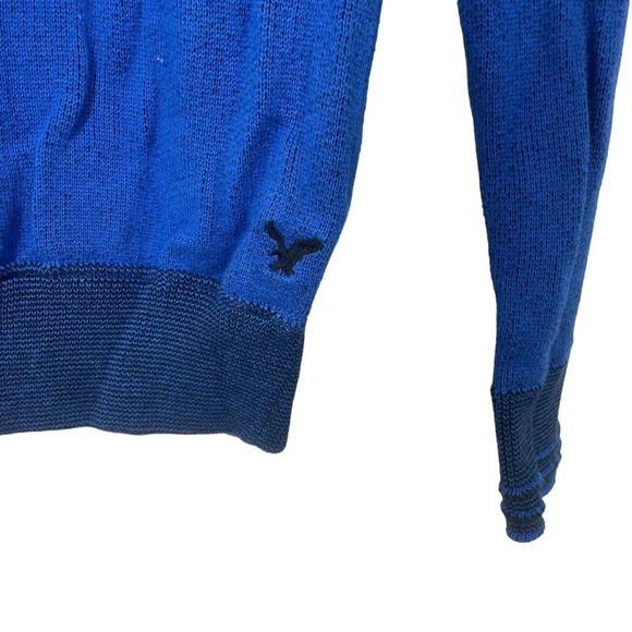 American Eagle Men’s Prep Fit Knit Crew Neck Sweater in Blue Size S - Picture 8 of 8